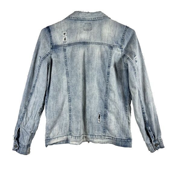 Art Class Girls Distressed Jean Jacket Denim Long Sleeve Acid Wash XL‎ - Picture 2 of 8